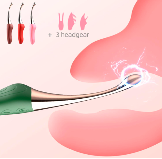 Thanh rung massage 2 đầu Jiuai Tanchun silicone ABS 3 đầu phụ kích thích điểm G